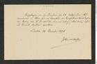 Nachlass Franz Steindachner, Quittung von J. Büttikofer an Franz Steindachner (30.12.1894), Inv.Nr. 67.03, Seite 1